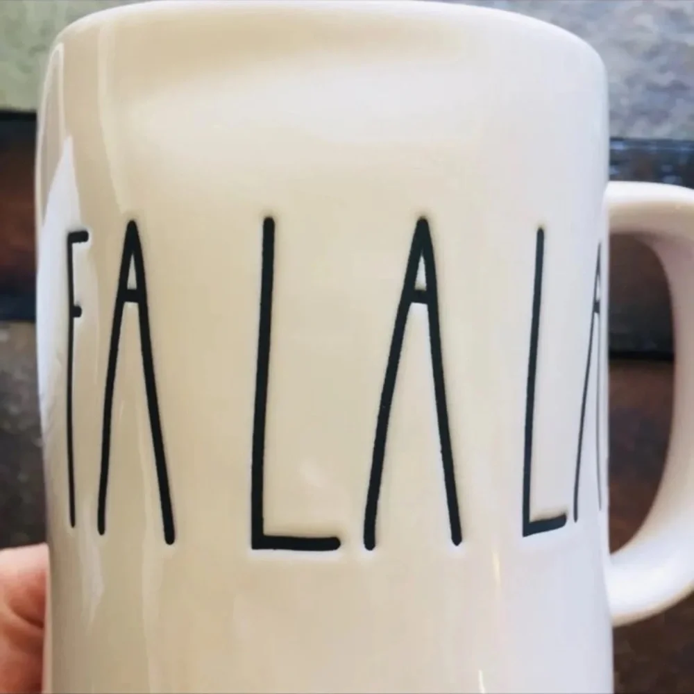 Rae Dunn Christmas Mugs Deck the Halls Fa la la
